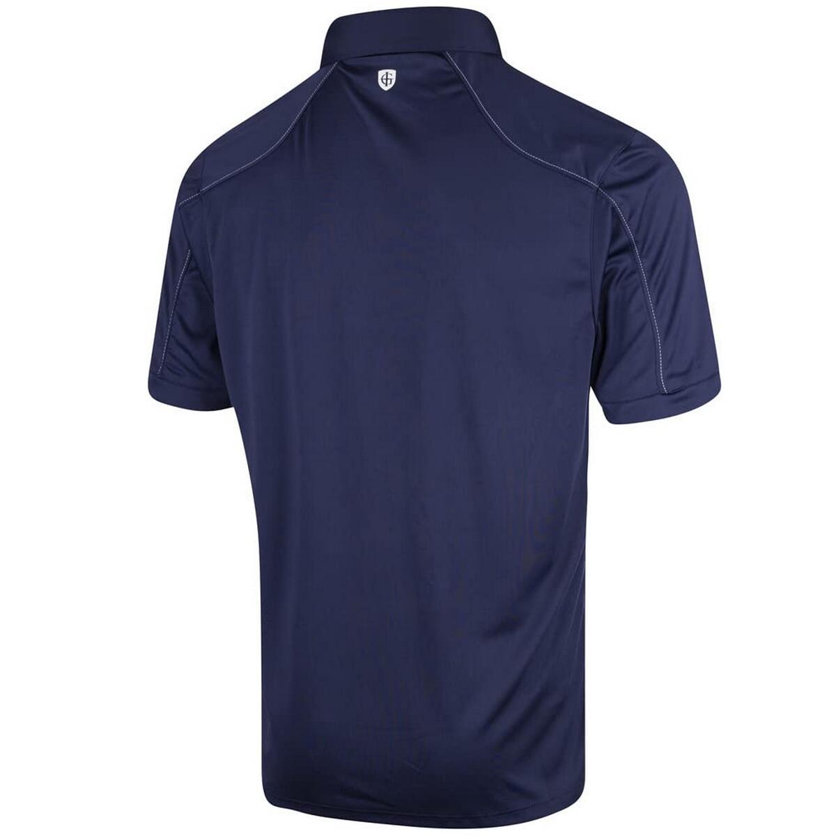 Poloshirt Abgesteppt für Emblem Herren Marineblau 2/3