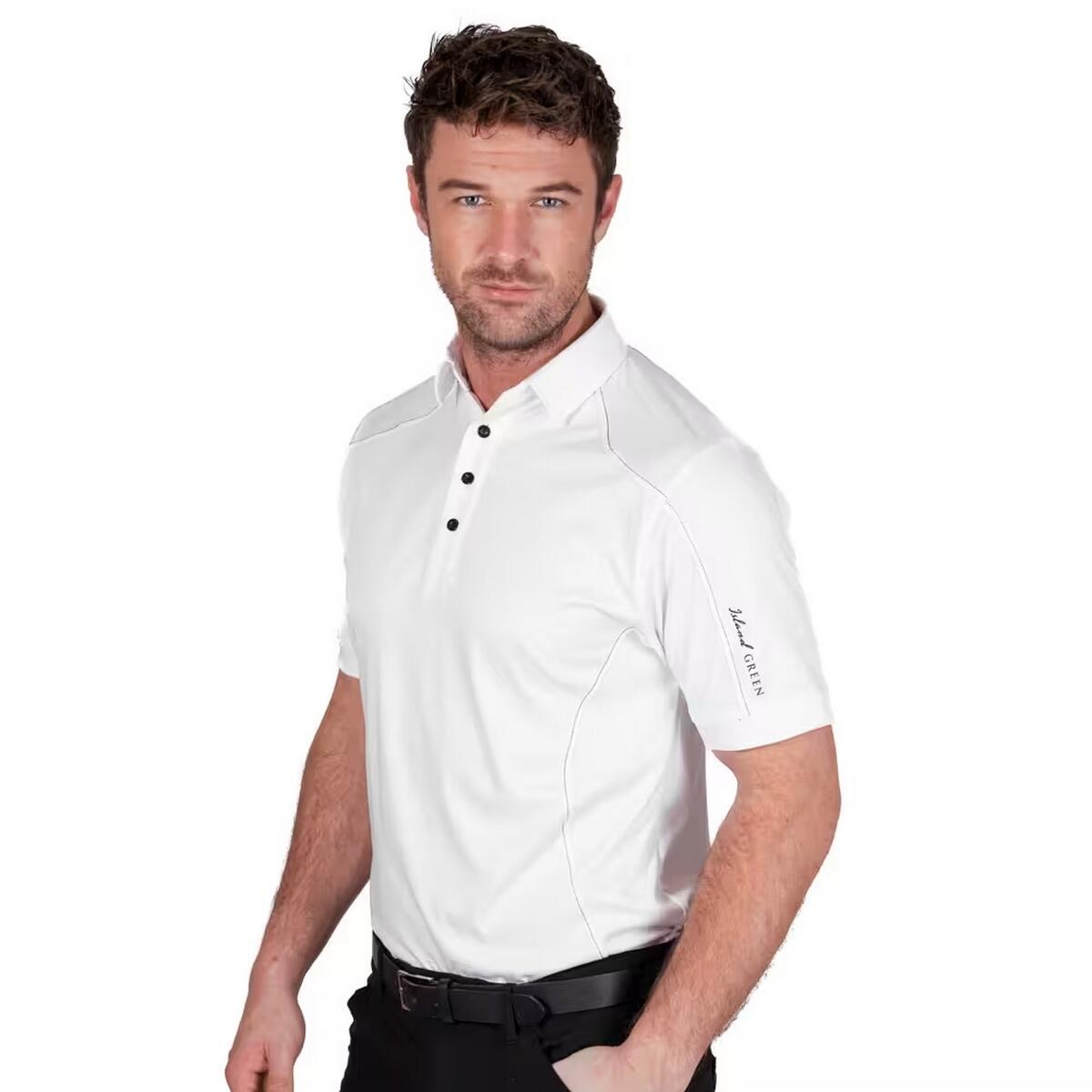Poloshirt Abgesteppt für Emblem Herren Weiß 3/3