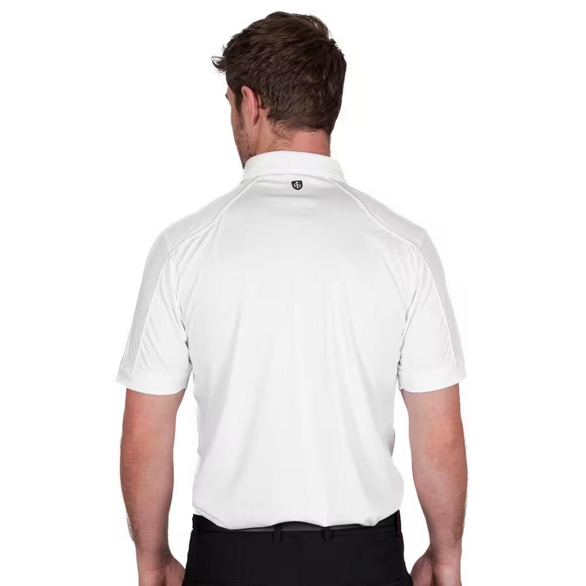 Poloshirt Abgesteppt für Emblem Herren Weiß 2/3
