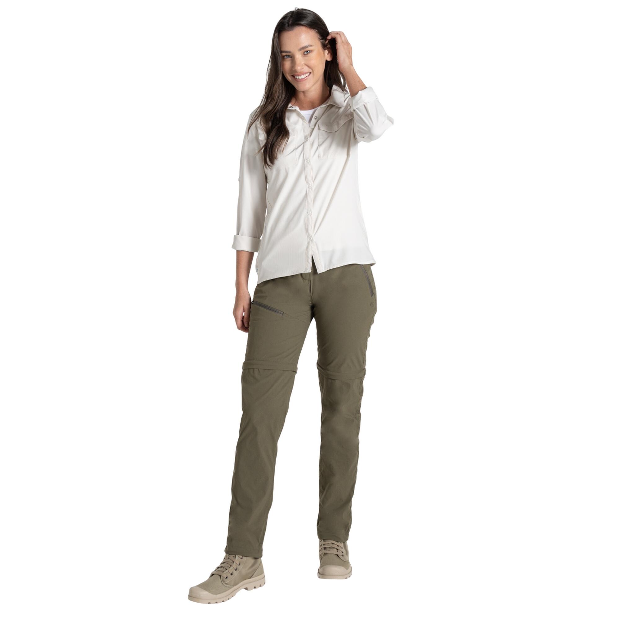 Womens/Ladies Pro III Nosilife Convertible Trousers (Wild Olive) 3/4