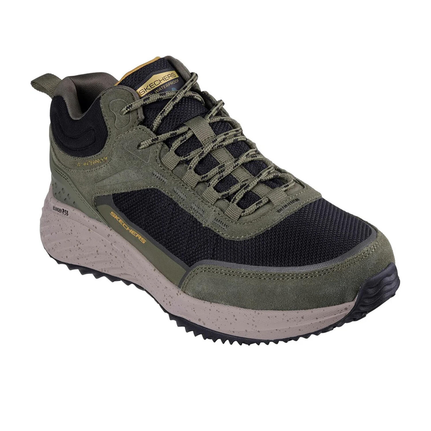 Mens Bounder Rse Leather Hiking Boots Olive Black