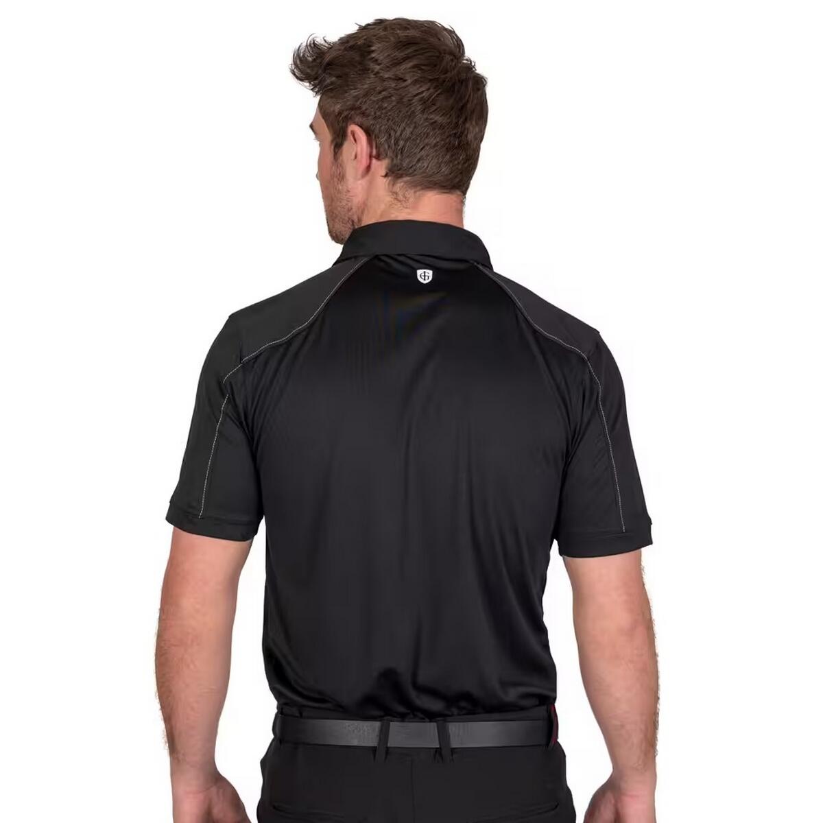 Poloshirt Abgesteppt für Emblem Herren Schwarz 3/4