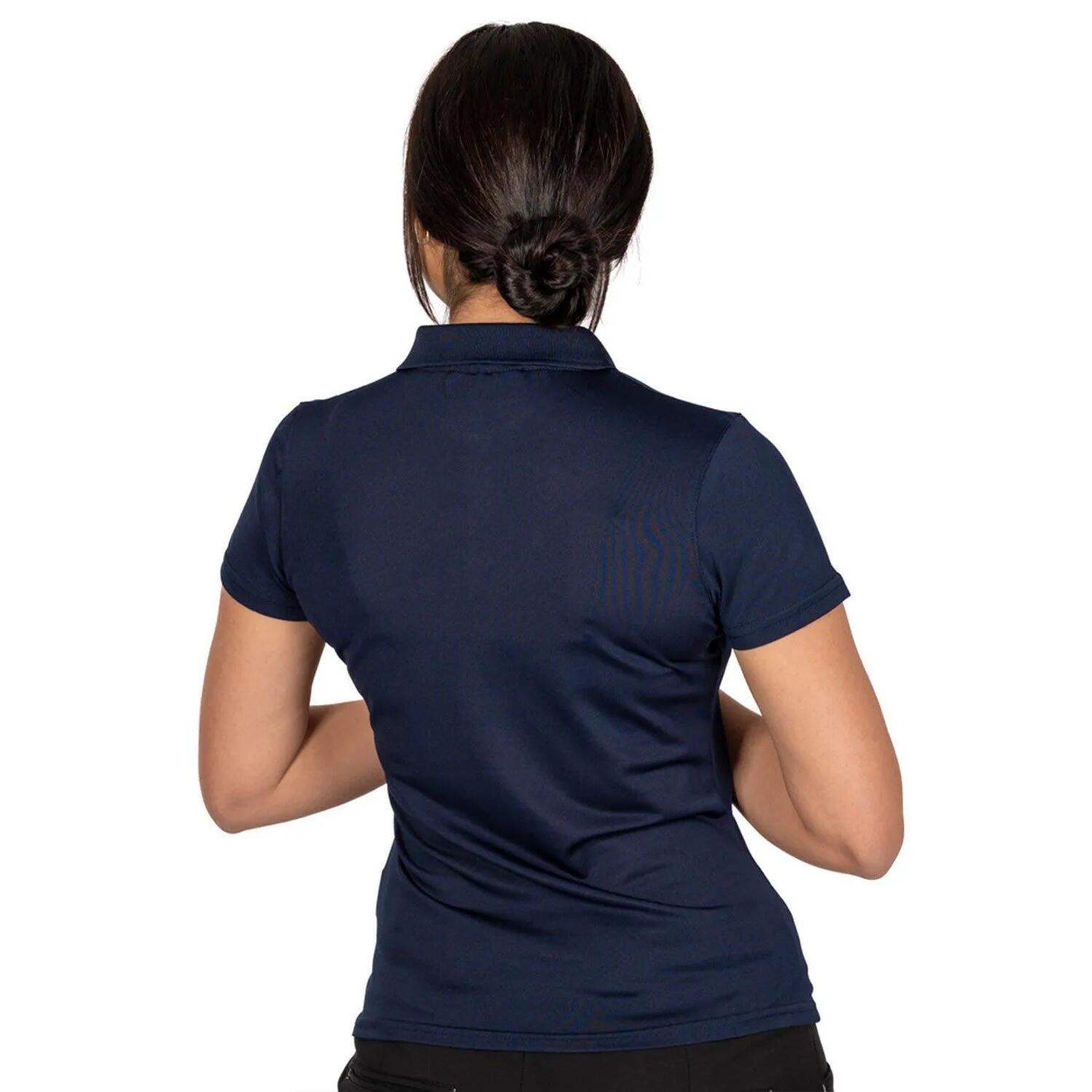 "Classic" Poloshirt für Emblem Damen Marineblau 2/4