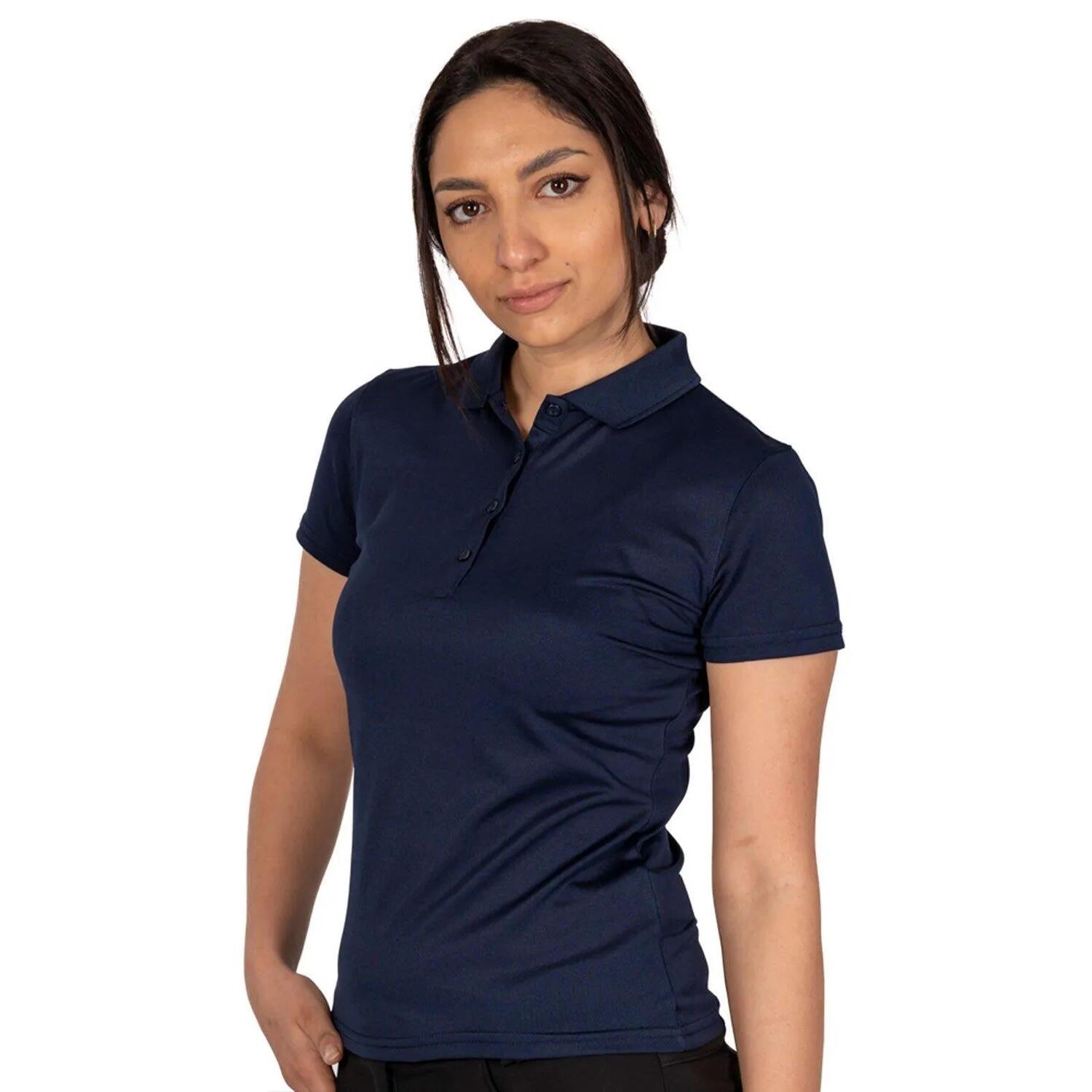 "Classic" Poloshirt für Emblem Damen Marineblau 3/4