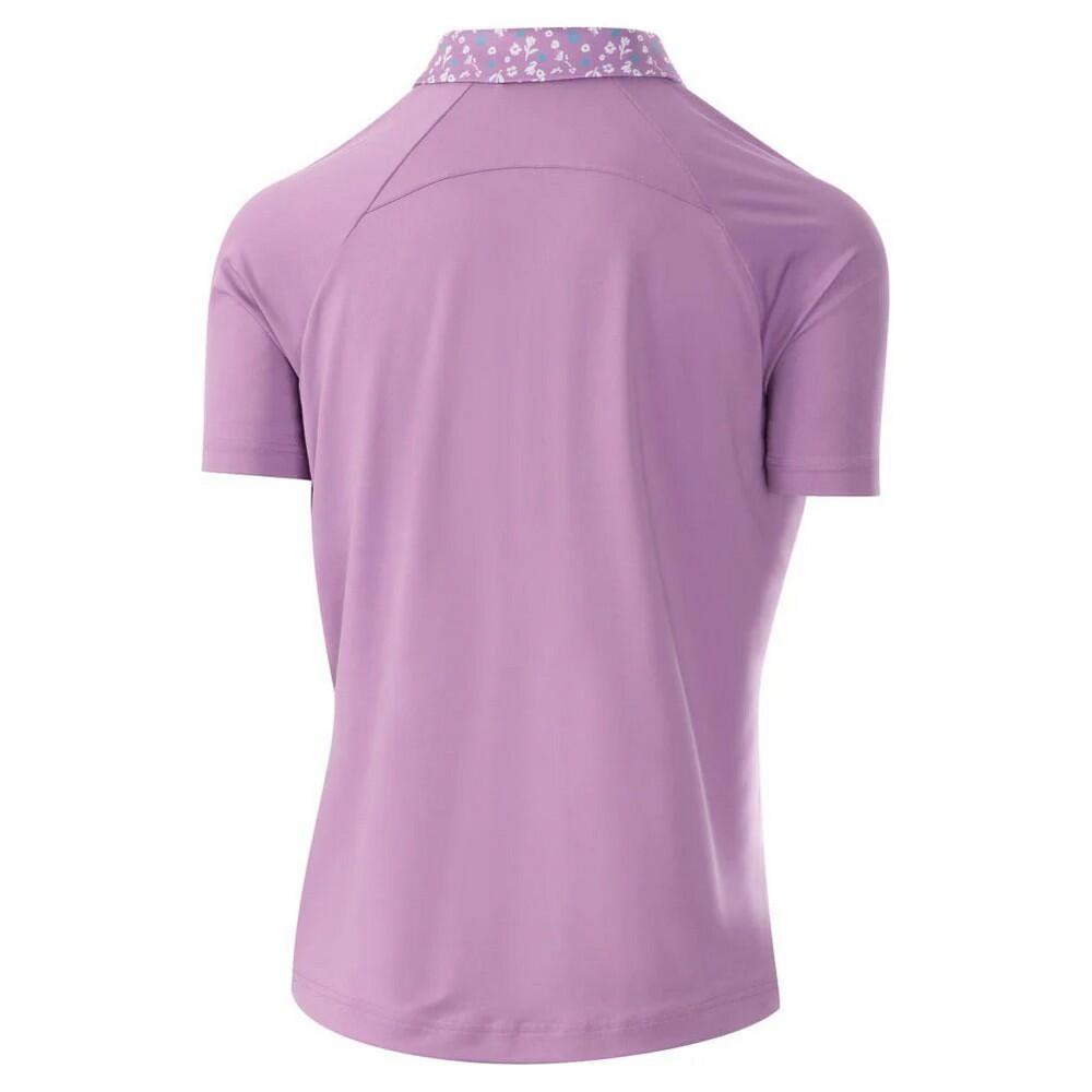 Womens/Ladies Zip Neck Golf Polo Shirt (Purple) 2/4