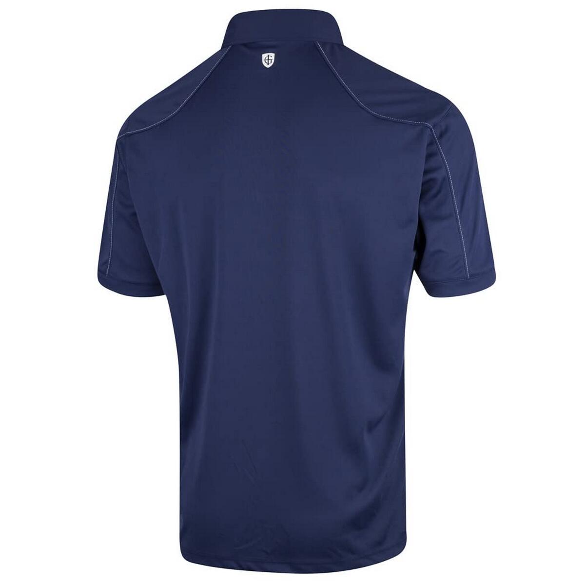 Poloshirt Abgesteppt für Emblem Herren Tintenblau 2/4