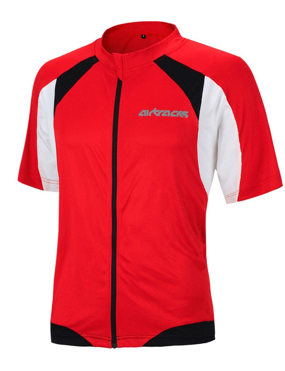 Herren Fahrradtrikot Kurzarm Radtrikot Pro T Rot 1/4