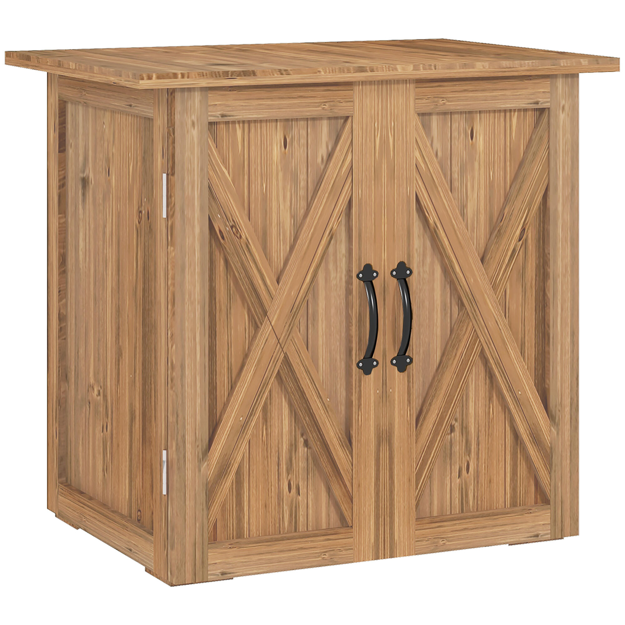 Caseta almacenamiento bicicletas Outsunny 77x55x72 cm Marrón 1/7