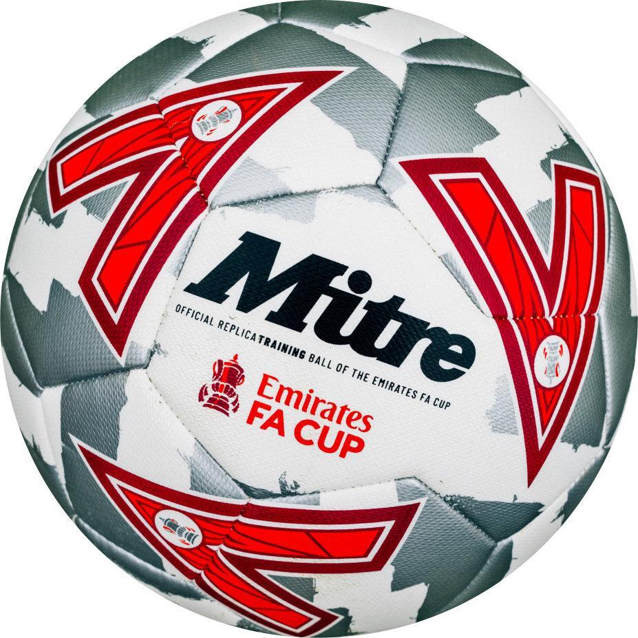 MITRE FA Cup 2024/2025 Season Football (Grey/Red)