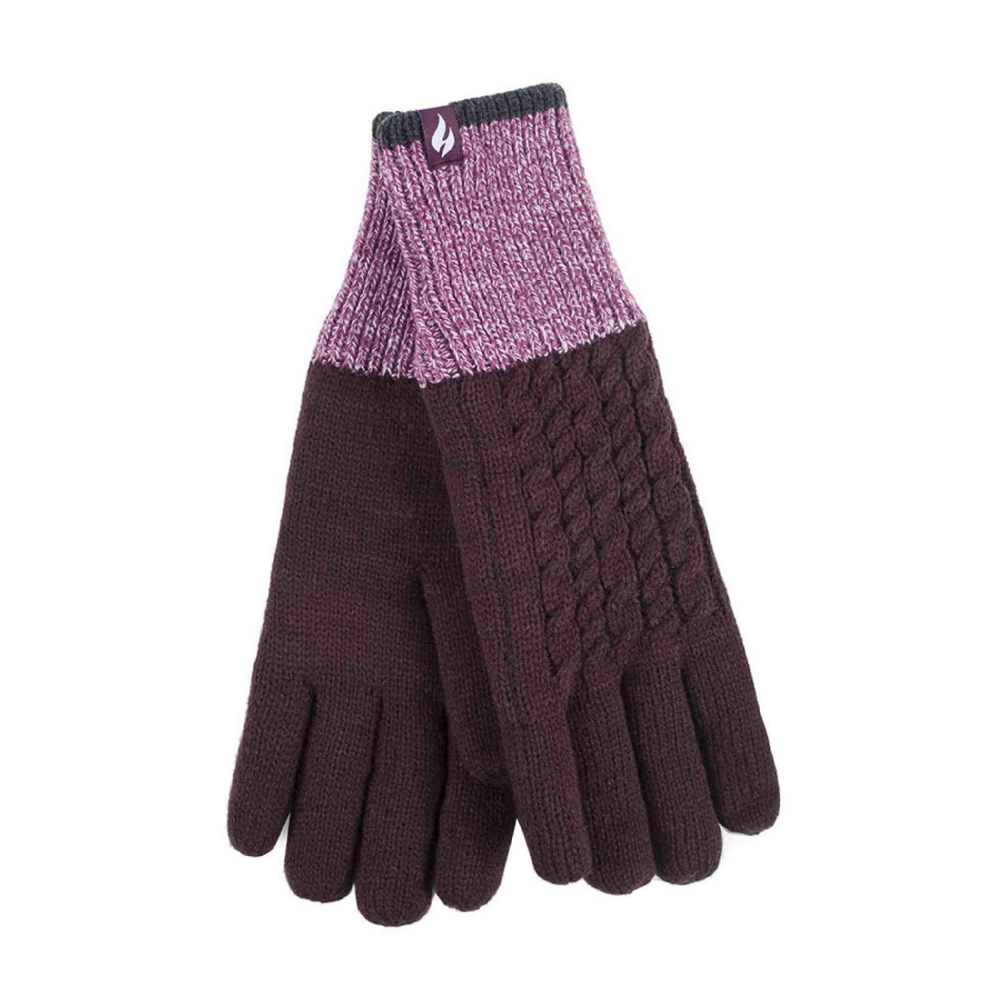 HEAT HOLDERS Womens Patterned Fleece Lined Warm Thermal Gloves for Winter