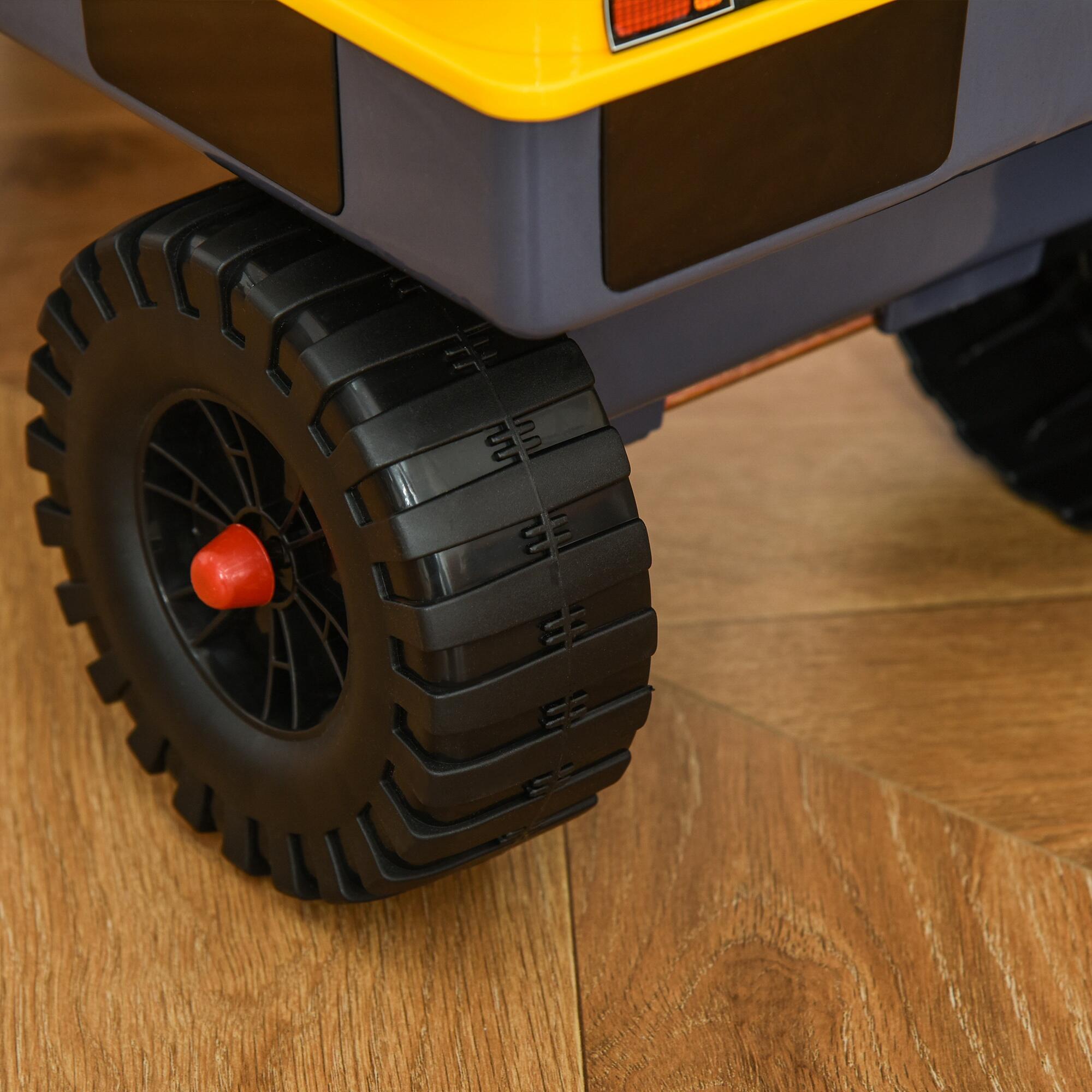 Escavadora sem Pedais Infantil HOMCOM 90x28x58 cm Amarelo 5/7
