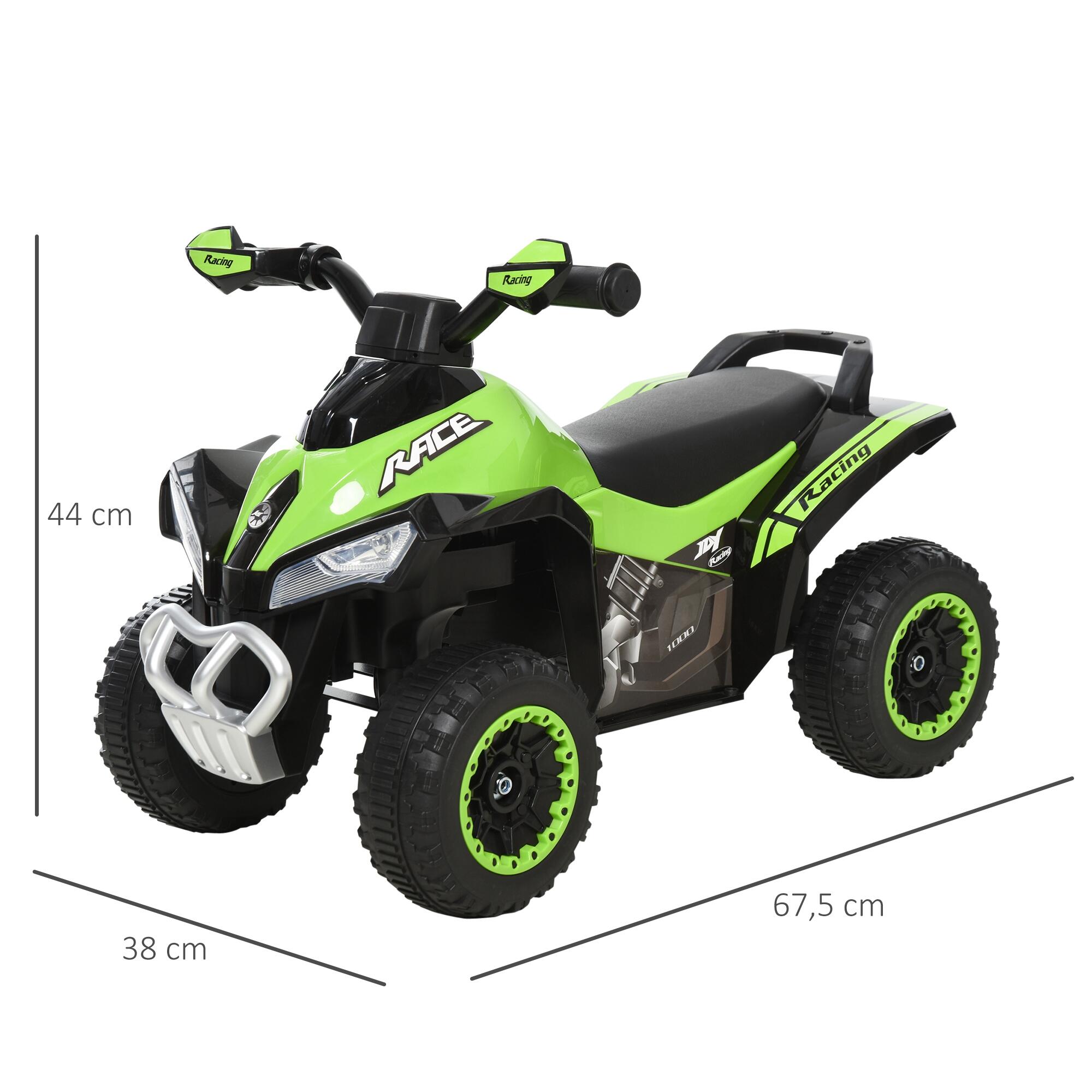 Quadriciclo para Crianças HOMCOM 67.5x38x44cm Verde 3/7