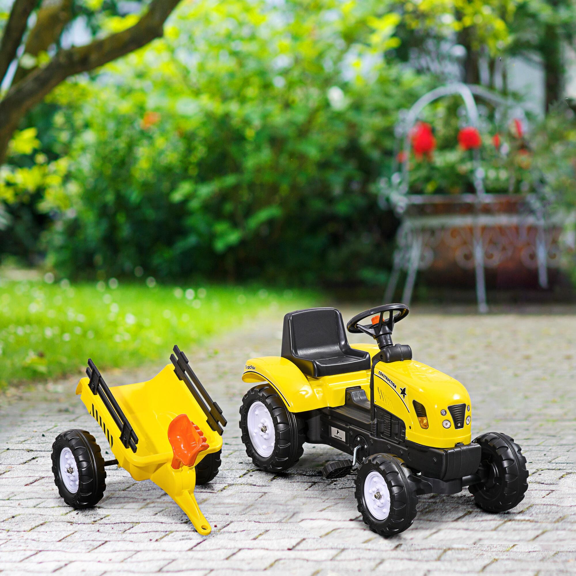 Tractor Infantil HOMCOM 133x42x51 cm Amarillo 2/6