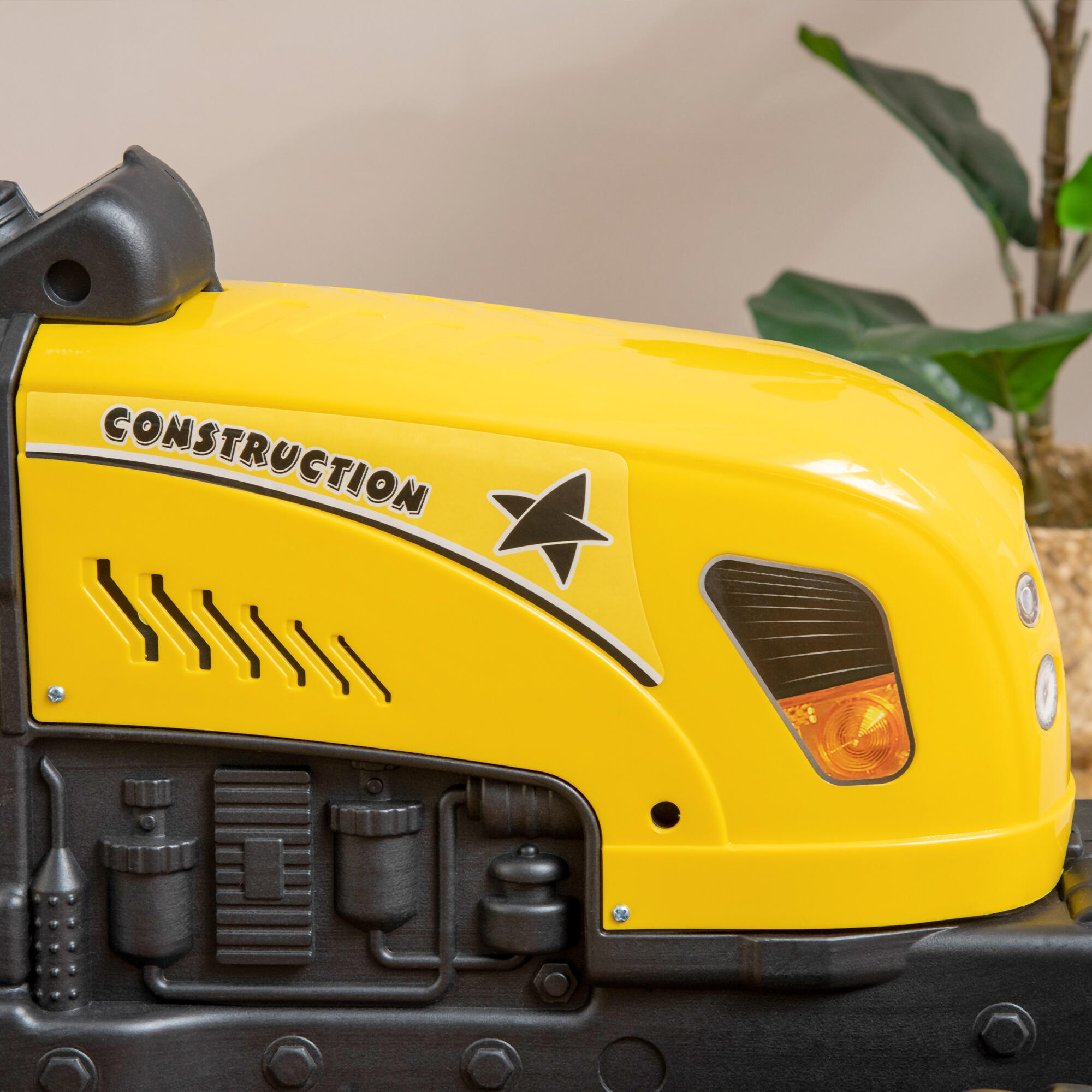 Tractor Infantil HOMCOM 133x42x51 cm Amarillo 5/6
