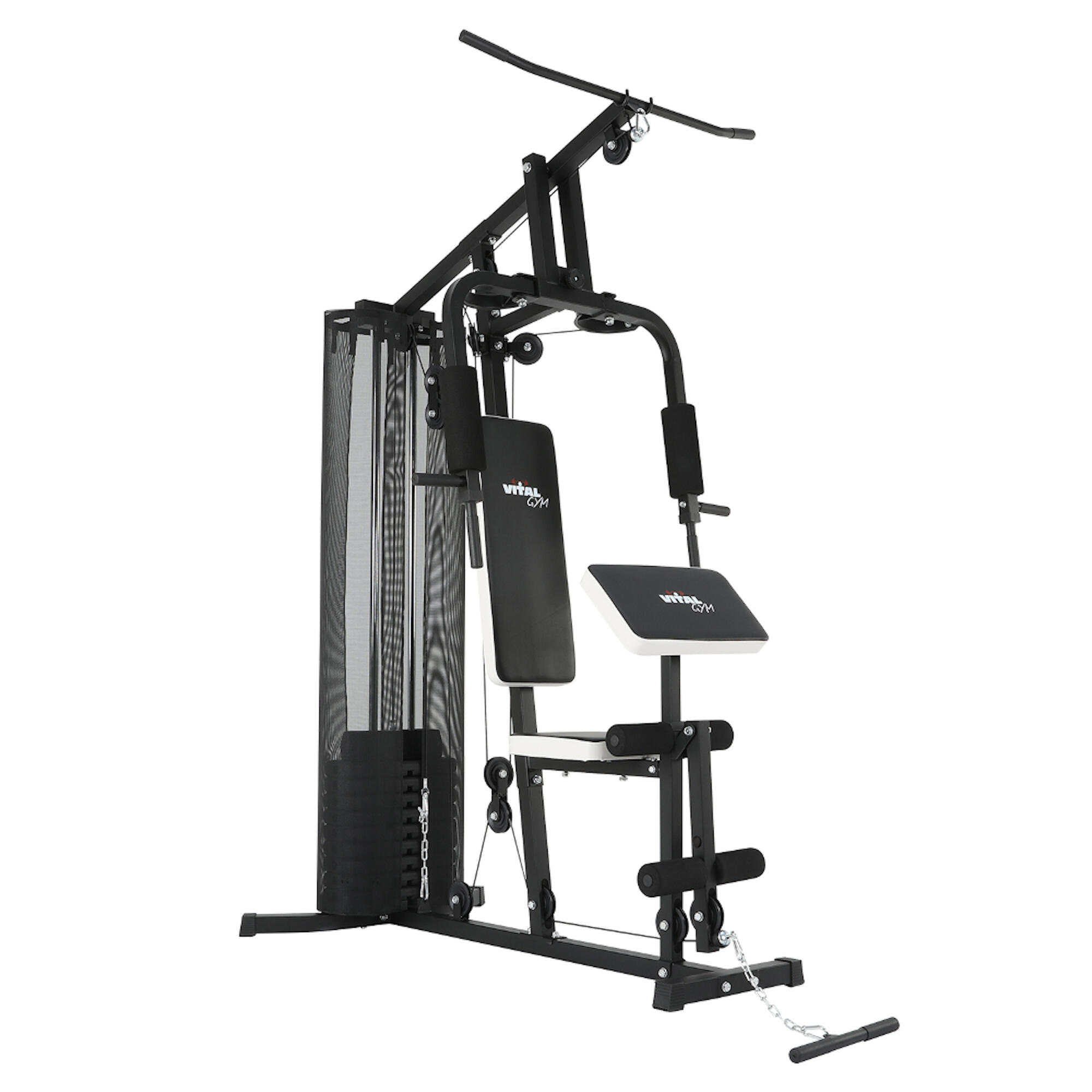 Multiestação de treinamento vitalgym k6000 de 60kg, altura 178x108x210