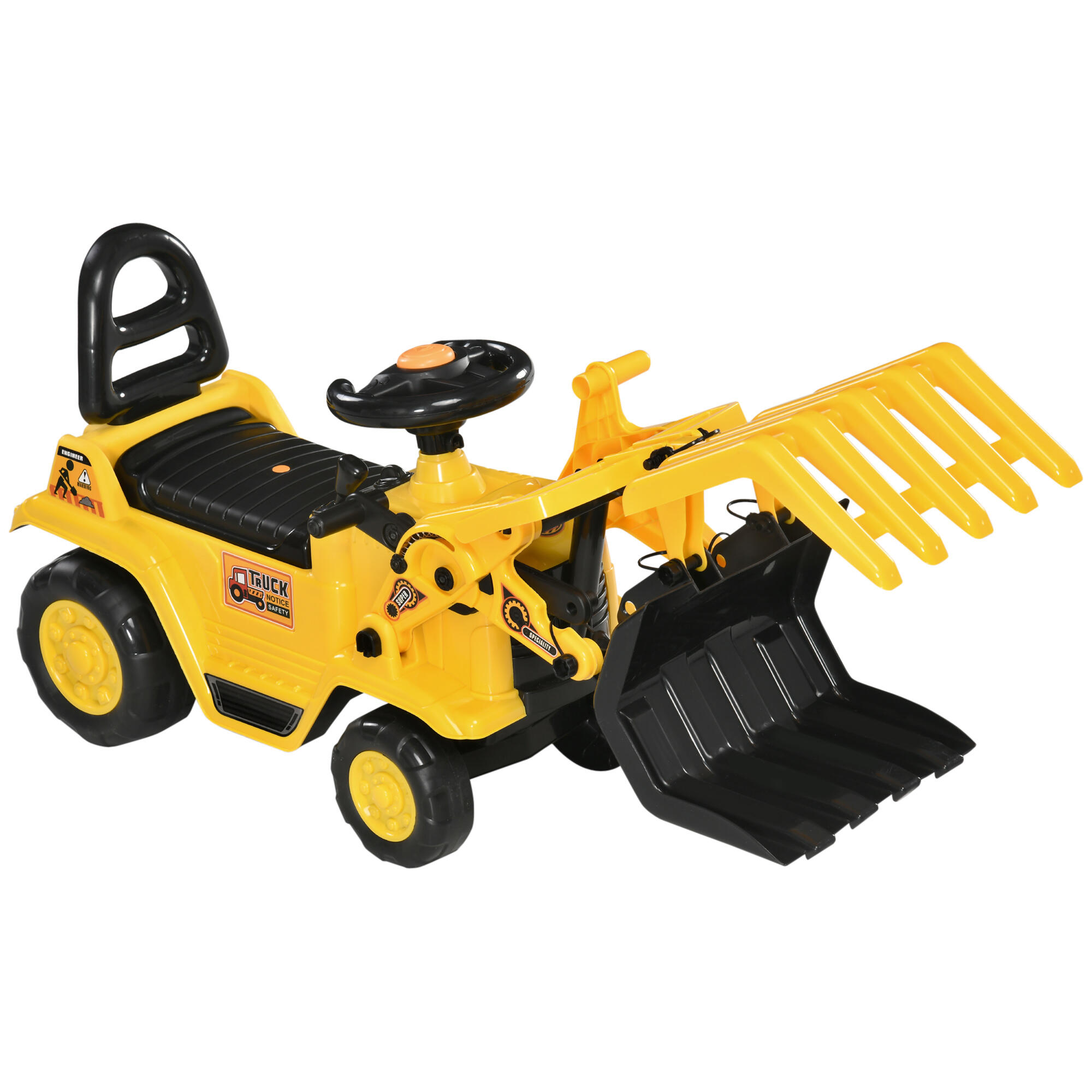 HOMCOM Carro Andador HOMCOM 83x27x39 cm Amarelo