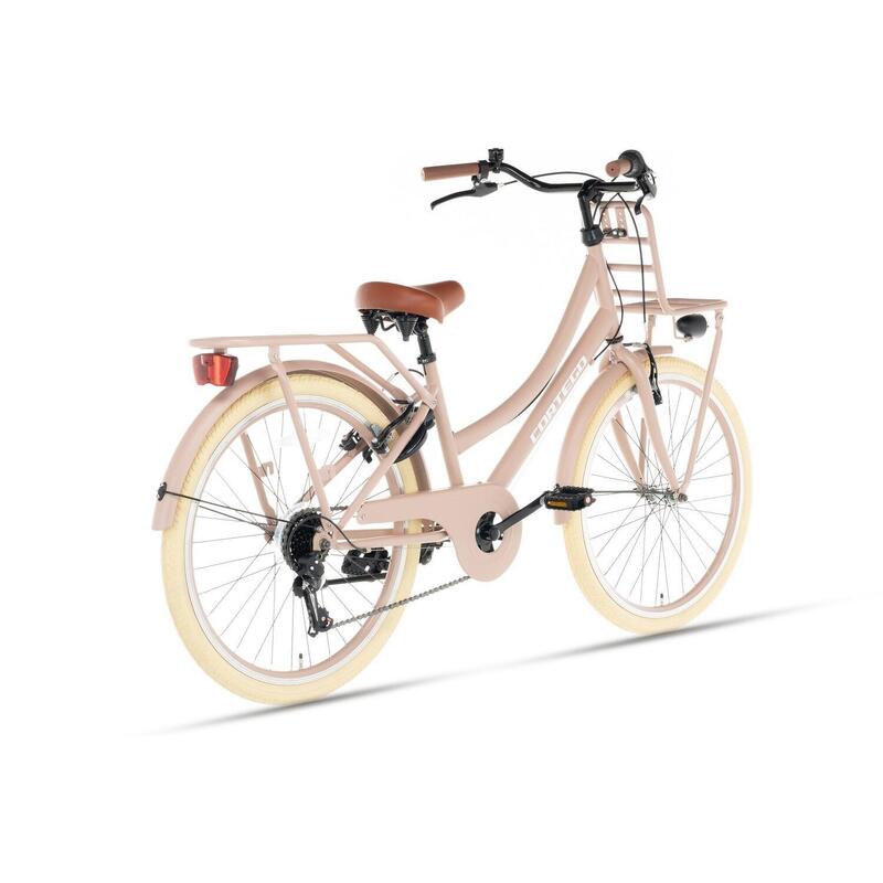 Cortego Transporter Meisjesfiets 24 inch - 7 Versnellingen - Zalm - Kinderfiets