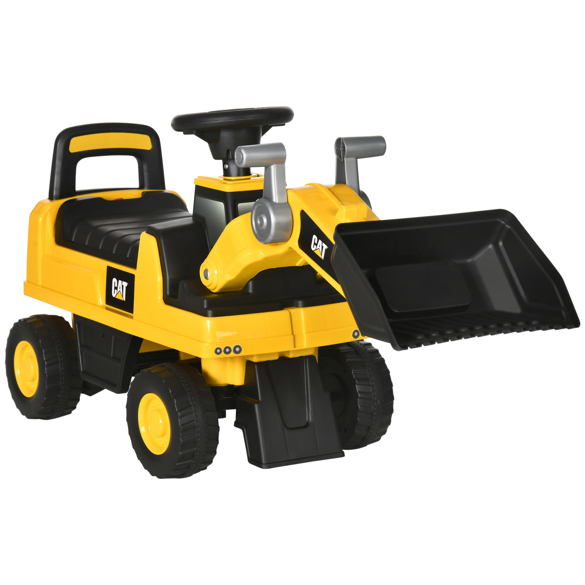 HOMCOM Escavadora para crianças 78x29,5x54 cm amarelo HOMCOM