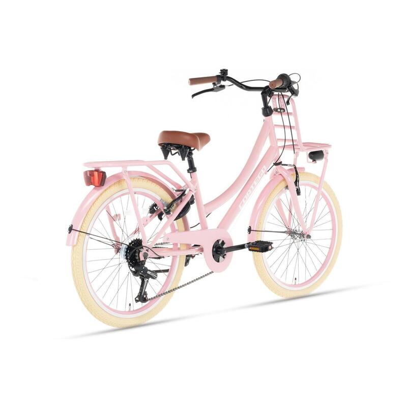 Cortego Transporter Meisjesfiets 22 inch - 7 Versnellingen - Roze - Kinderfiets