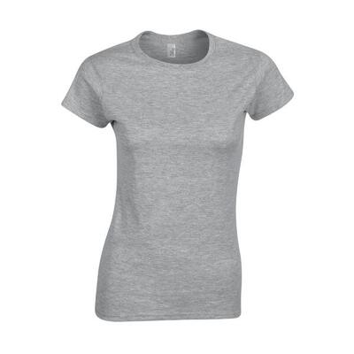 Camiseta Softstyle para Mujer Gris Deportivo
