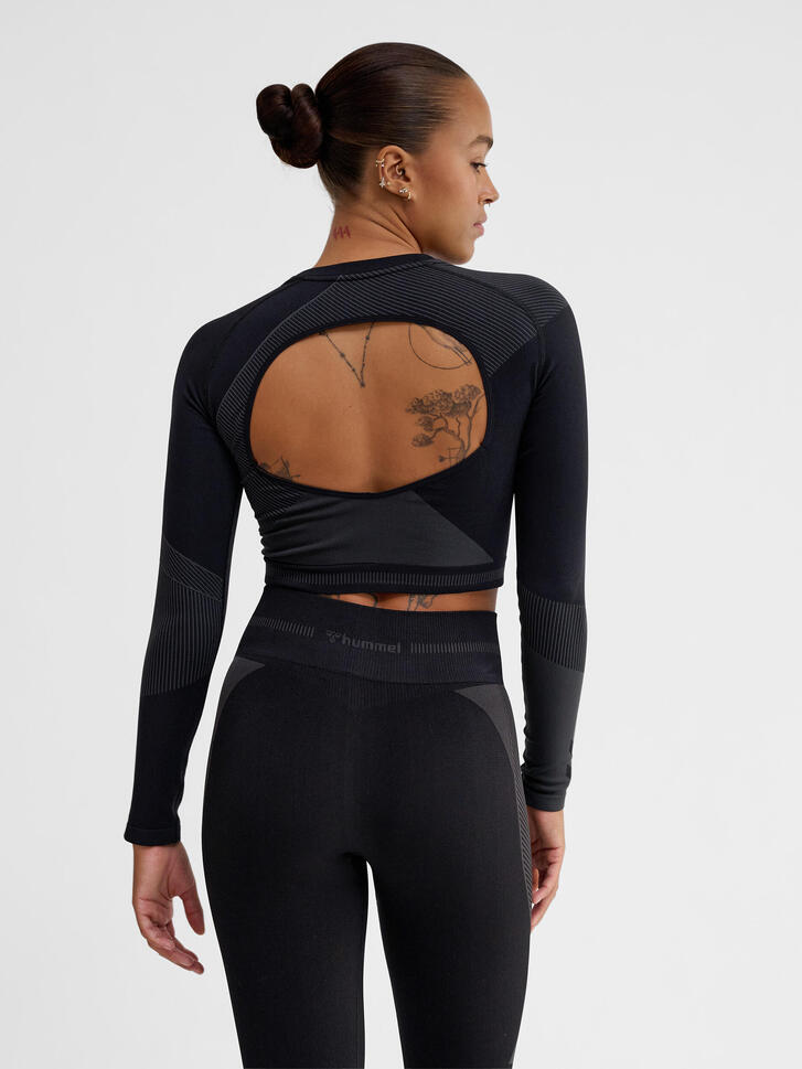 Damska bluzka treningowa bezszwowa z długim rękawem Hummel