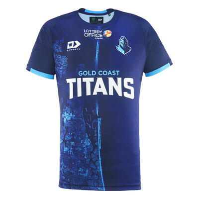 Gold coast titans nrl heren warming-up t-shirt marine