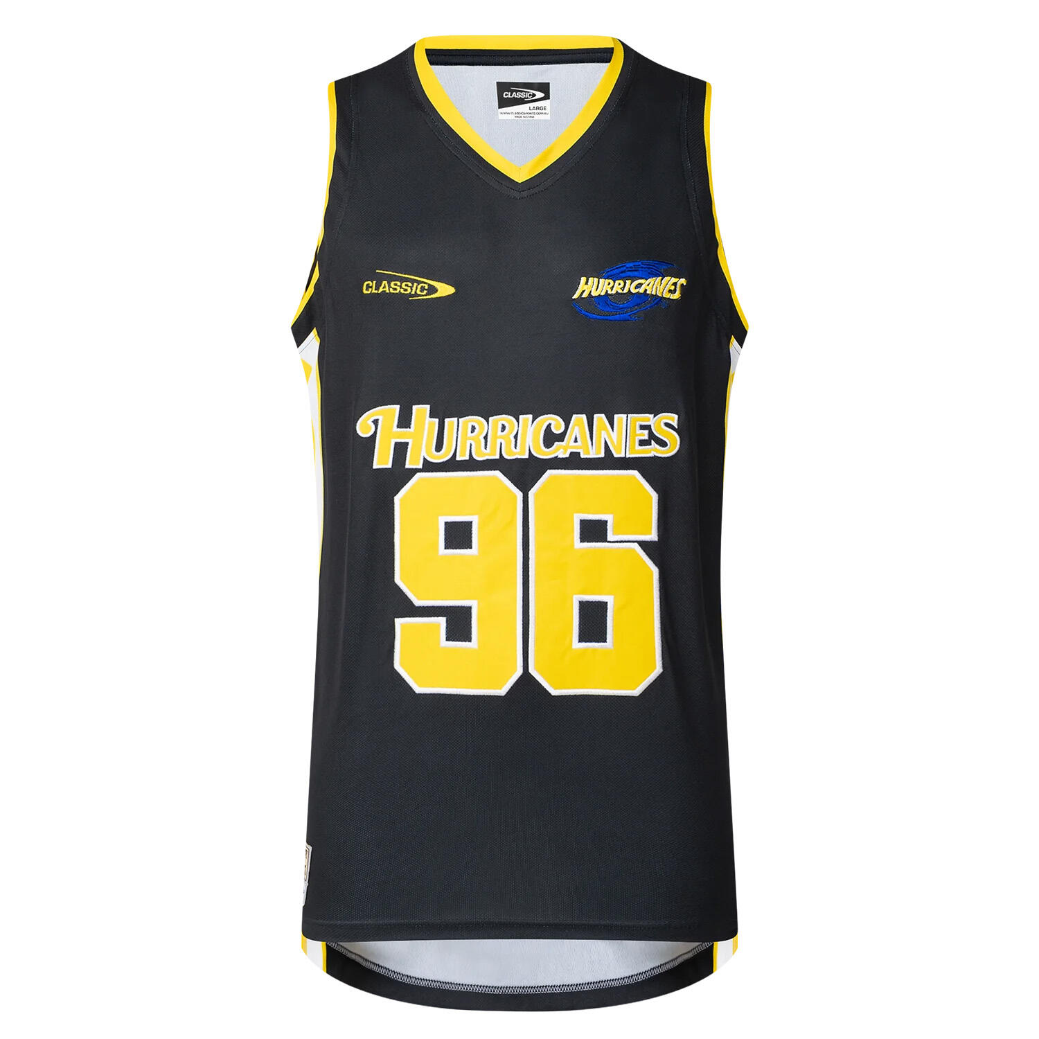 CLASSIC Hurricanes Super Rugby Heren Basketball Tanktop Zwart