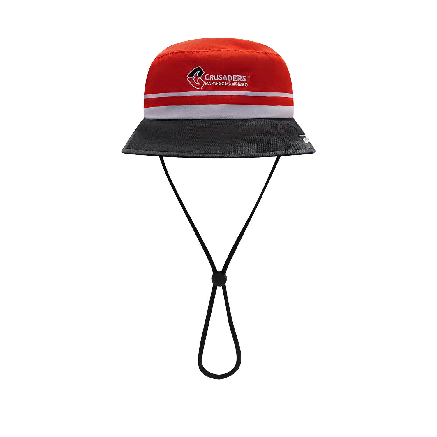 Chapéu bucket hat supporter crusaders super rugby vermelho e preto