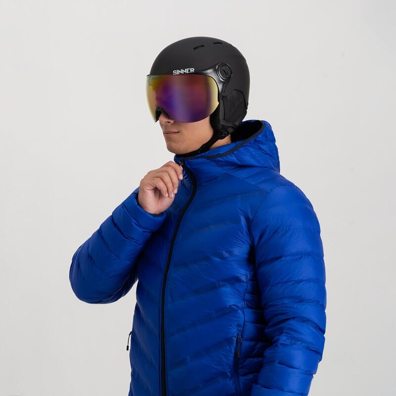 - Ski Sinner Typhoon - Zwarte skihelm met geïntegreerd vizier -   cm - Très bon