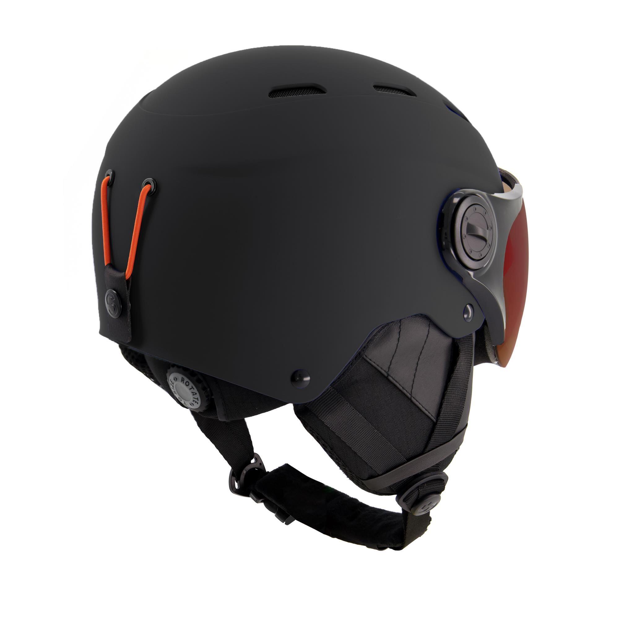- Hochleistungski  Sinner Typhoon - Zwarte skihelm met geïntegreerd vizier 4/6