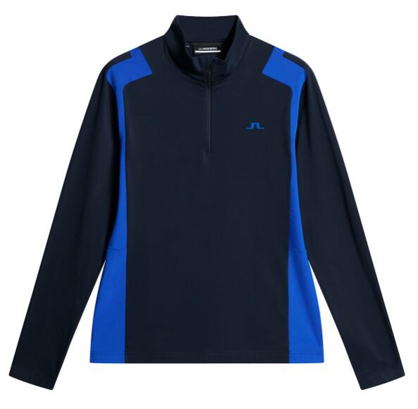 J. Lindeberg Hommes Lukas Quarter Zip Mid Layer, Bleu 2/4