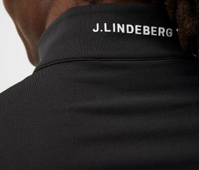 J. Lindeberg Homem Luke Quarter Zip Mid Layer, Preto 5/5