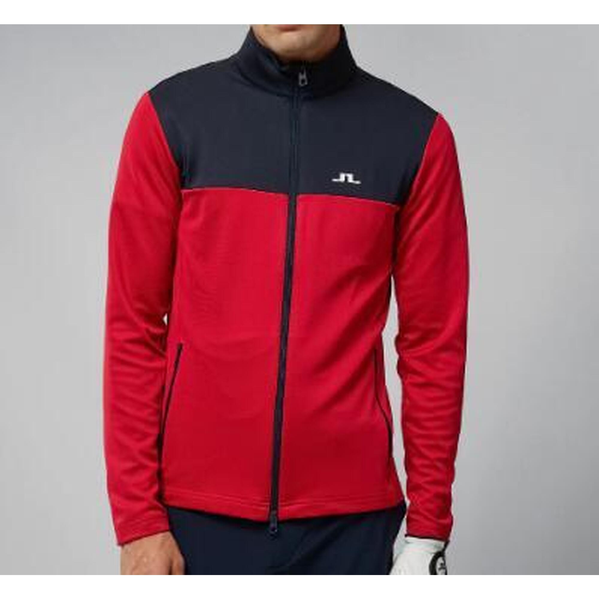 J. Lindeberg Hommes Banks Mid Layer, Rouge