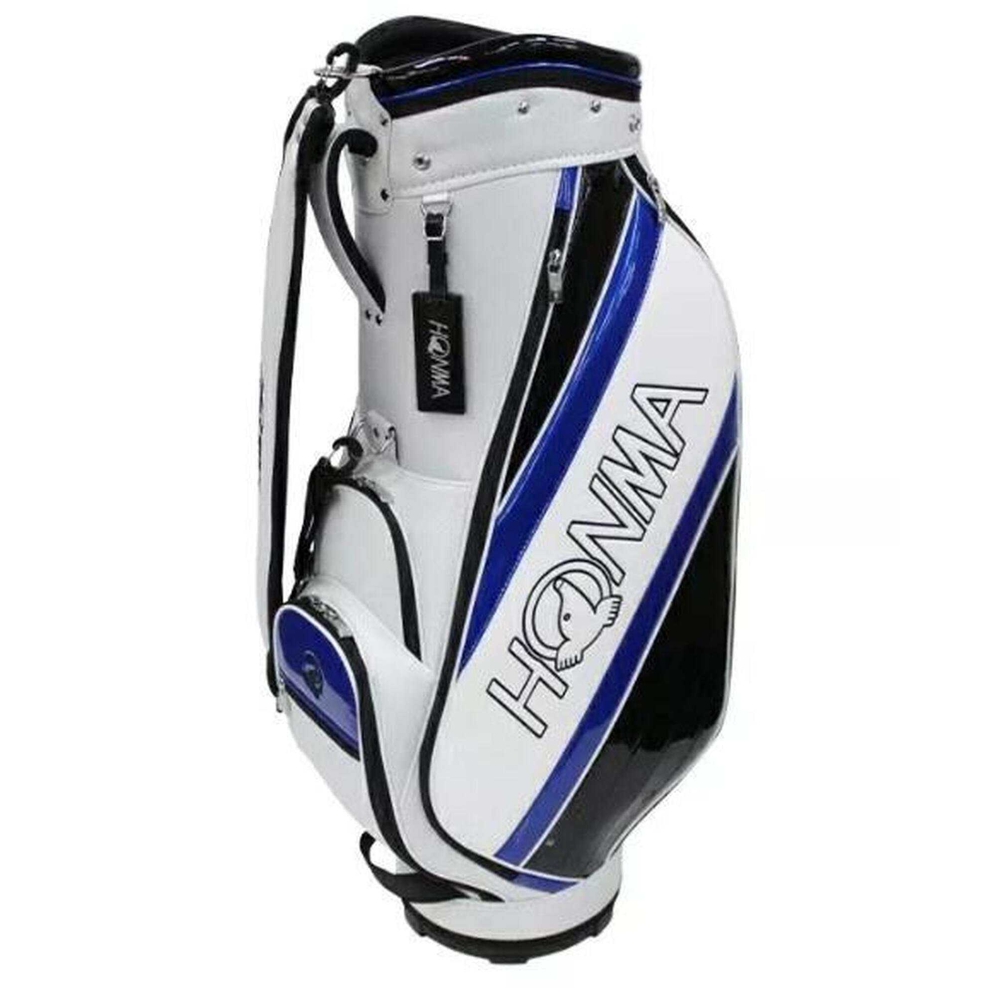 Sac de golf à roulettes Honma CB12412, blanc/bleu marine/noir