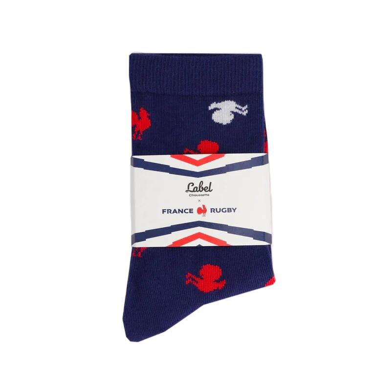Chaussettes France Rugby Coqs Bleu 2/5