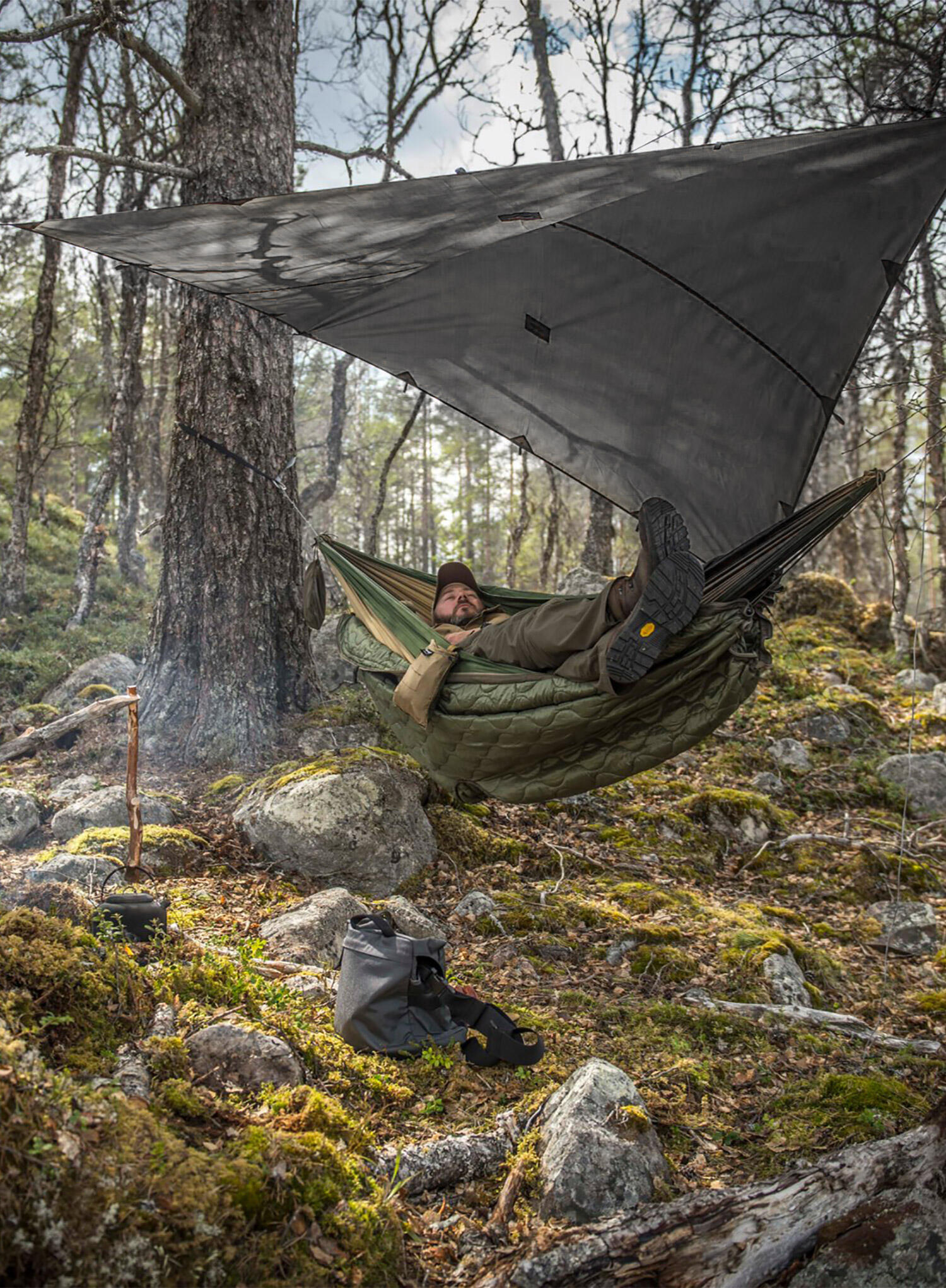 Płachta biwakowa Helikon-Tex Supertarp Small - shadow grey 7/7
