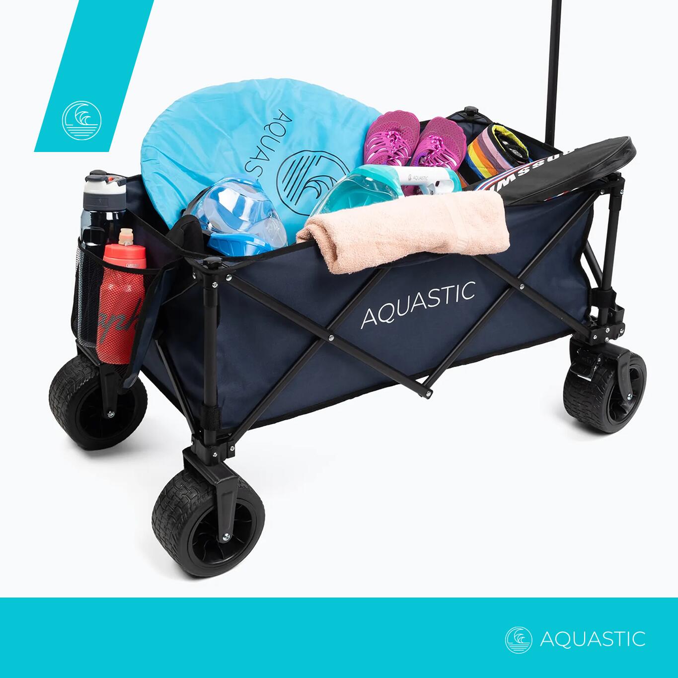 Wózek transportowy AQUASTIC Caro do sportów wodnych na plażę i camping 5/7