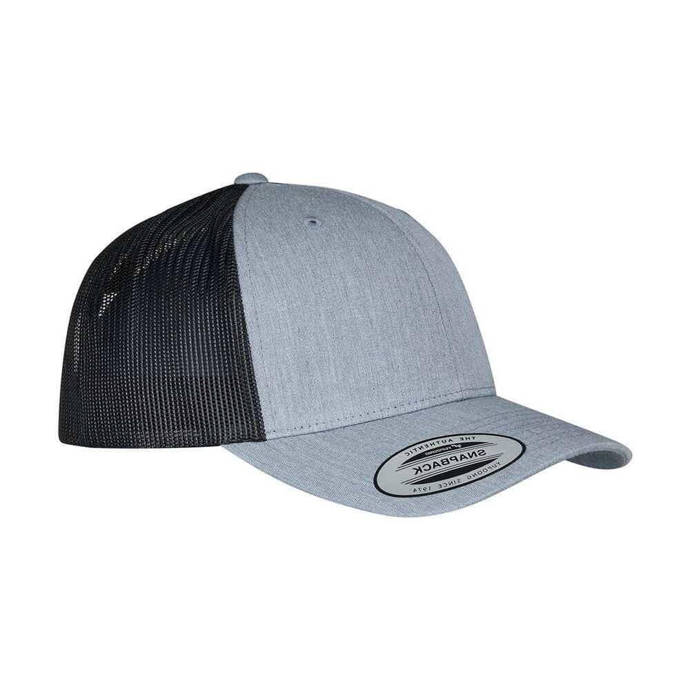"Retro" Trucker Cap für HerrenDamen Unisex Damen und Herren meliert/Schwarz 2/2
