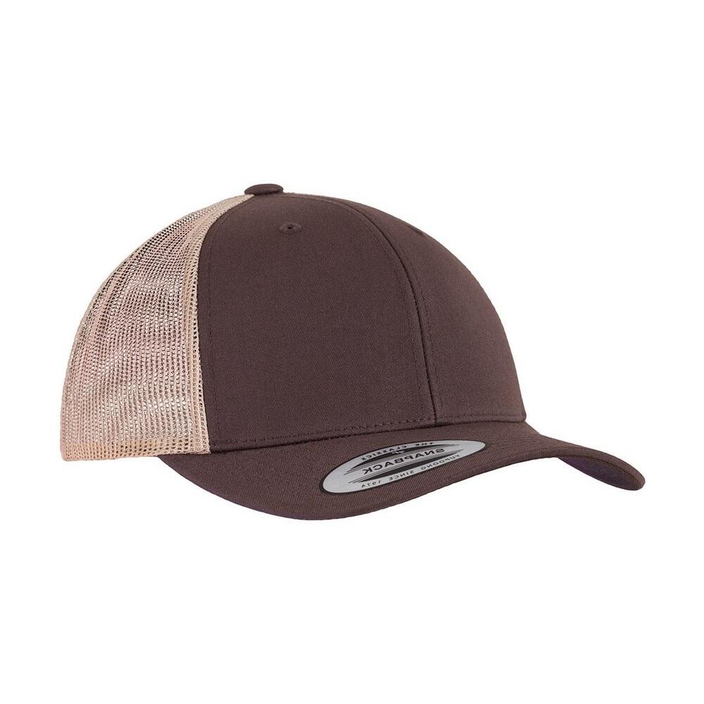 "Retro" Trucker Cap für HerrenDamen Unisex Damen und Herren Braun/Khaki 2/2