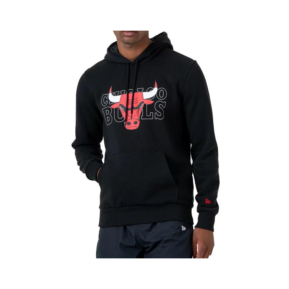 Felpa con cappuccio New Era NBA Chicago Bulls Graphic Overlap 3/6