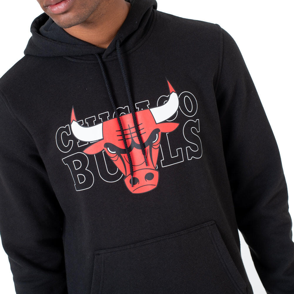 Felpa con cappuccio New Era NBA Chicago Bulls Graphic Overlap 5/6