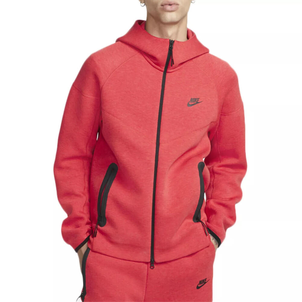 Full Zip Hoodie Joggers Set  Sportswear Tech Fleece Light University Red Heather 3/7