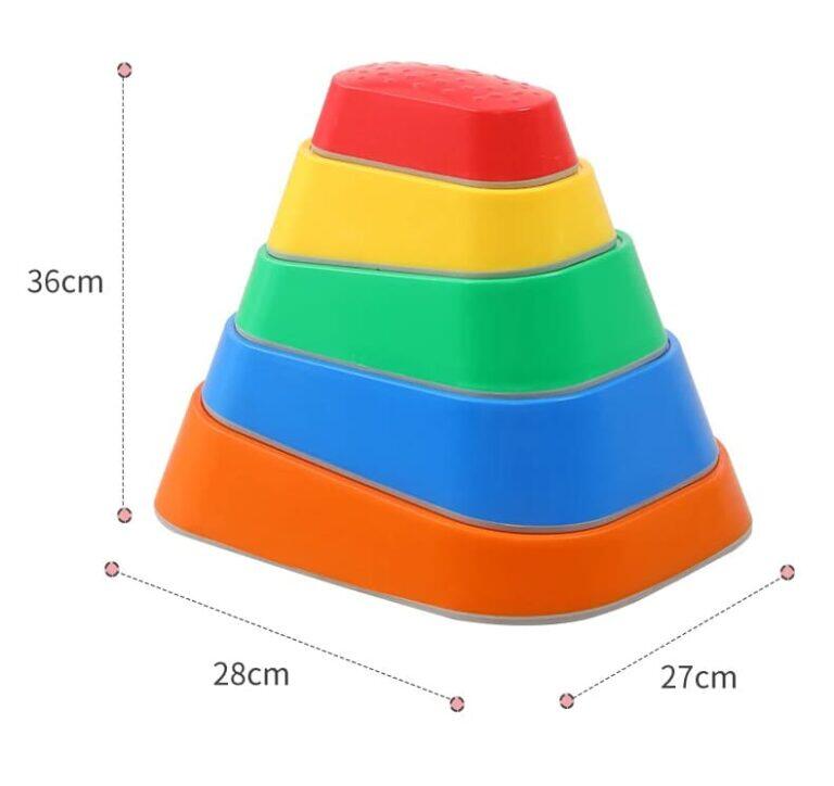 Parcours Sensoriel Pierres de Rivière Colorées Lot de 5 5/7