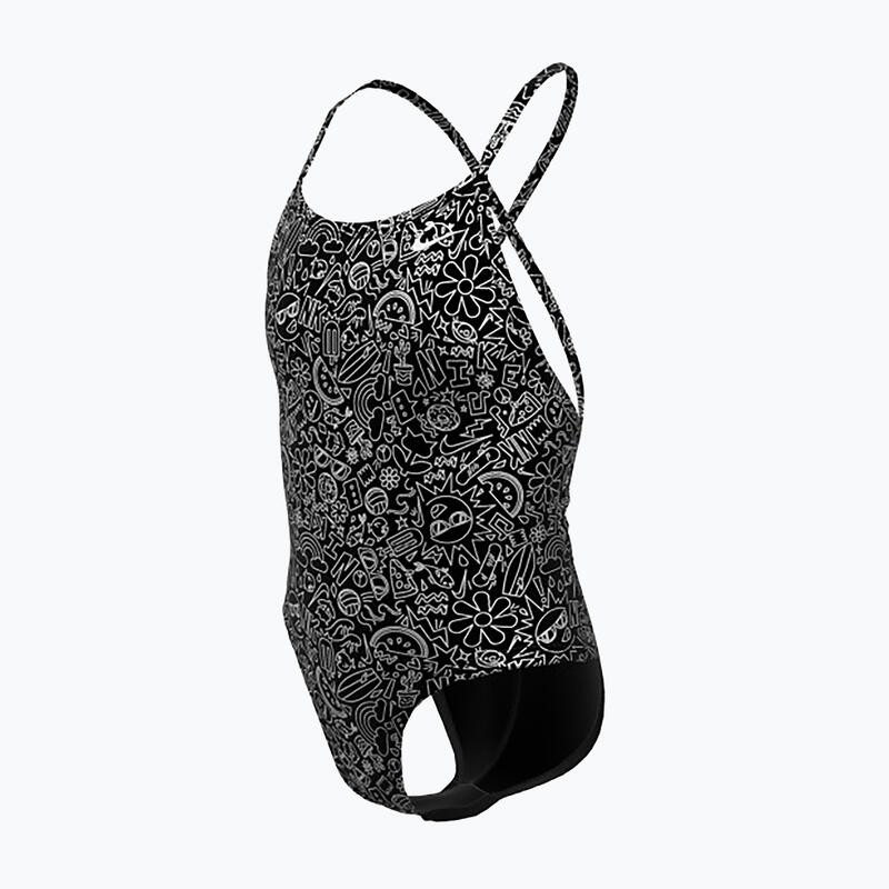 Strój pływacki jednoczęściowy dziecięcy Nike Hydrastrong Charms Multi Print Lace