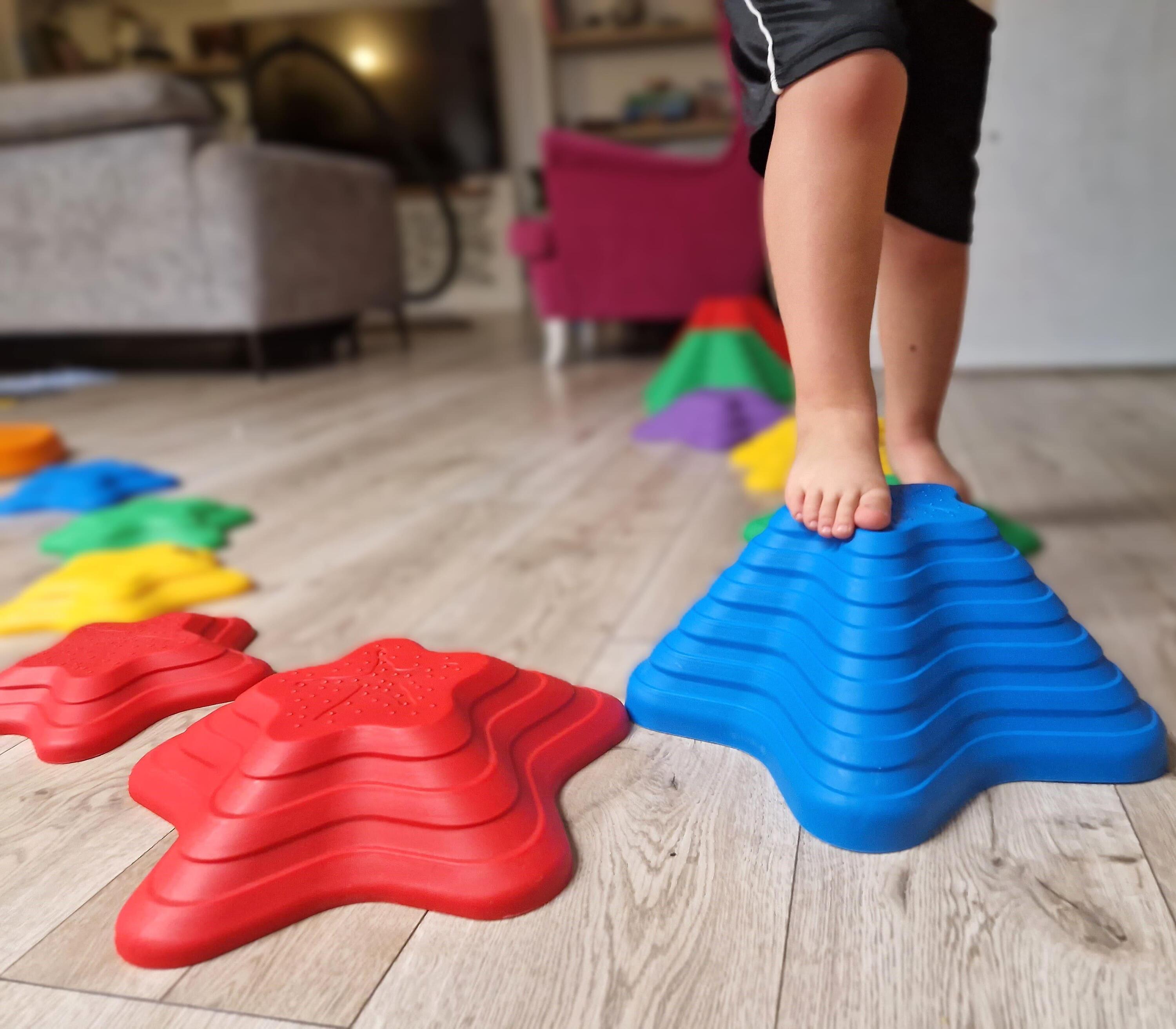 Sensorischer Balancierpfad für Kinder – 6 Steine in Sternform 7/7
