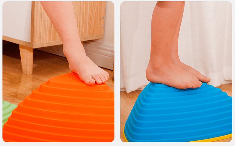 Pierres d’Équilibre Enfant – Parcours Sensoriel Triangles 6 Pièces 4/7