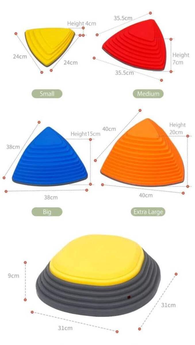 Parcours sensoriel pierres d’équilibre Triangle 4/7
