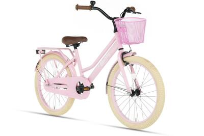 Cortego liberty meisjesfiets roze 18 inch + mand - kinderfiets