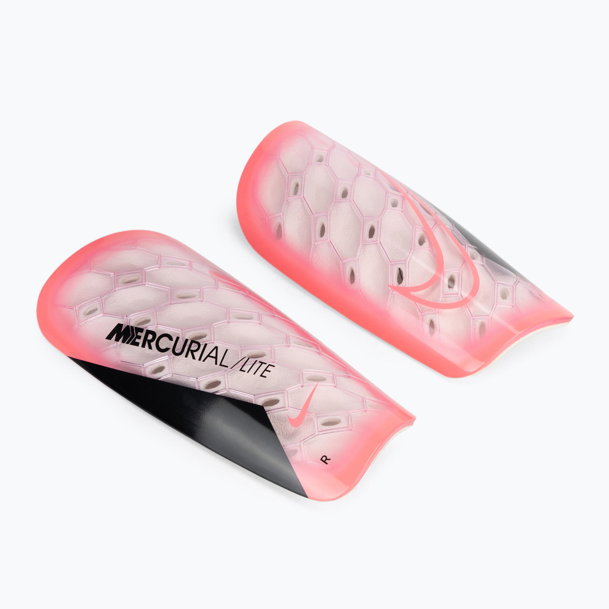 Espinilleras Mercurial Lite Fútbol para Adultos Unisex Negro, Rosa Claro 3/5