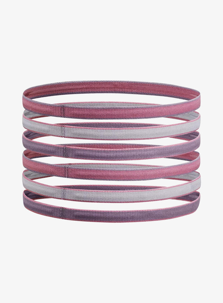 Opaski Under Armour Mini Headbands 6 Pack - pink elixir/violet gray